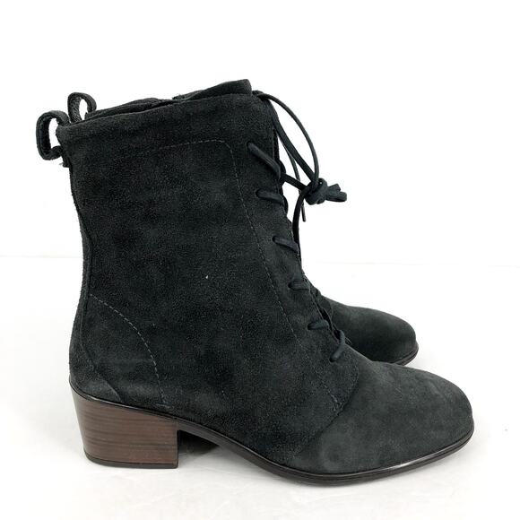 NAOT Womens Majesty Mid Calf Boots US 9 EU 40 Charcoal Suede Lace Up NIB - Picture 3 of 11